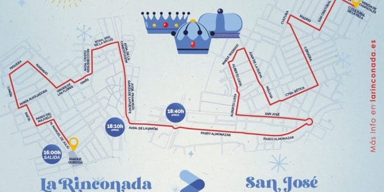 Itinerario oficial de la Cabalgata de Reyes 2022
